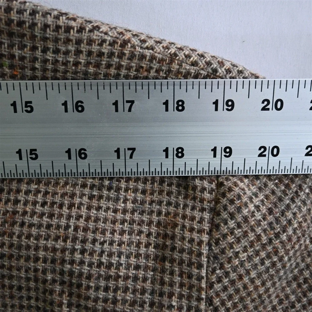 Vtg Levis 44R Brown‎ Blanketweave Tweed 100% Wool Mens Blazer Sport Coat Jacket - Picture 10 of 12